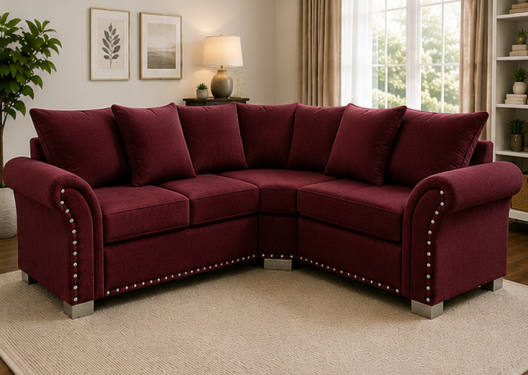 4 Seater Corner Sofa - Stylish L Shape Sofa - Harrison Elegant Seating Sofa