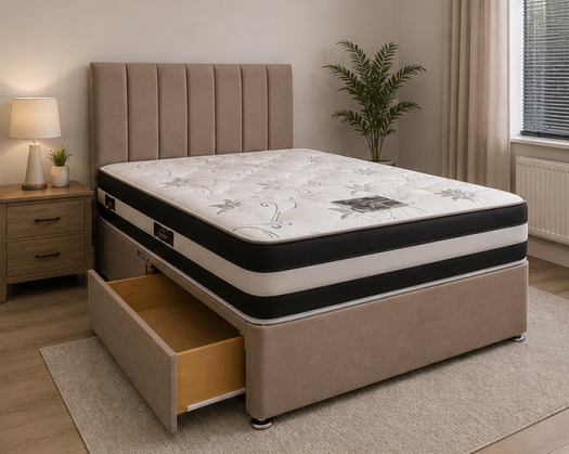 Luxury Divan Bed King Size Bed - Divan Bed Frame - Elegant King Size Divan Bed Frame – Luxury Bedroom Style