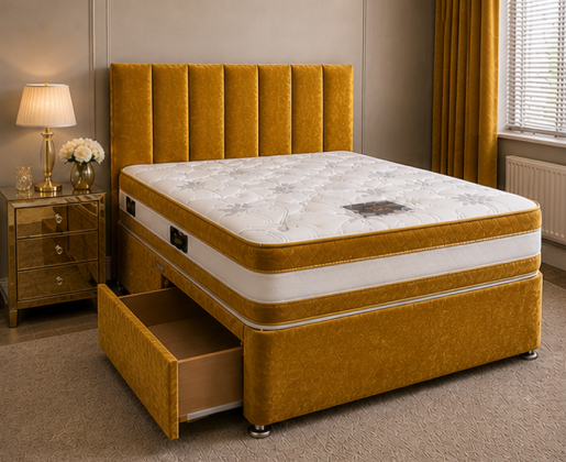 Upholstered Super King Size Divan Bed – Comfortable & Elegant