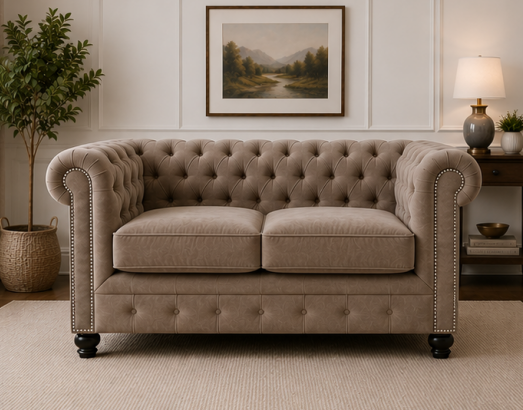 Nicole Two Seater Fabric Sofa