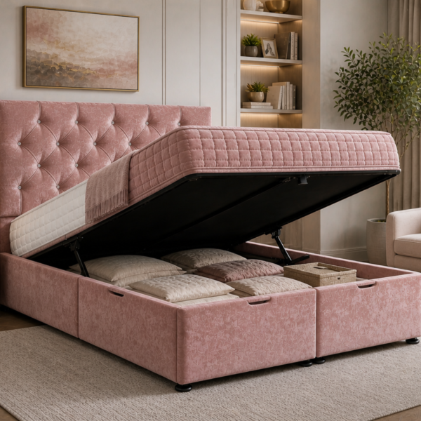 Ottoman King Size Bed Frame with Storage