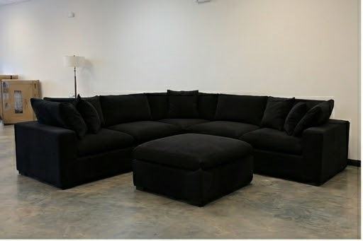 Dylan 5-Seater Modern Corner Sofa - Black Color