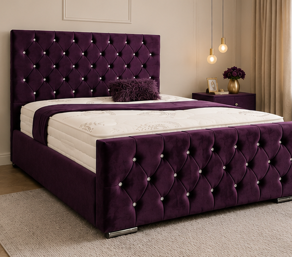 Maroon Bed Frame - Florida King Size Bed Frame