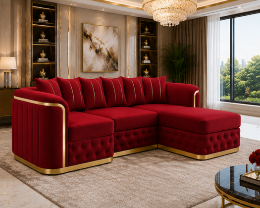 Stylish 5-Seater Living Room Sofa