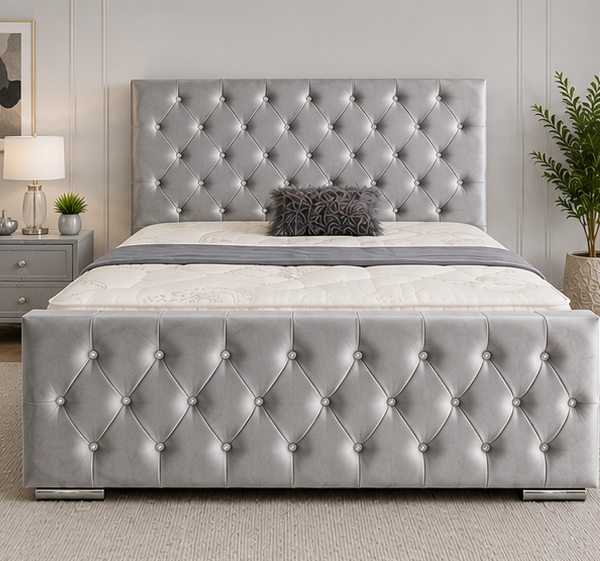 Grey Florida Double Bed with Premium Look