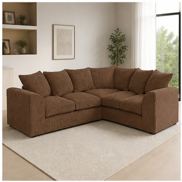 Designer Dylan 5 Seater Corner Sofa – Premium Comfort & Style - Modern Fabric Dylan 5 Seater Corner Sofa – Comfortable Seating