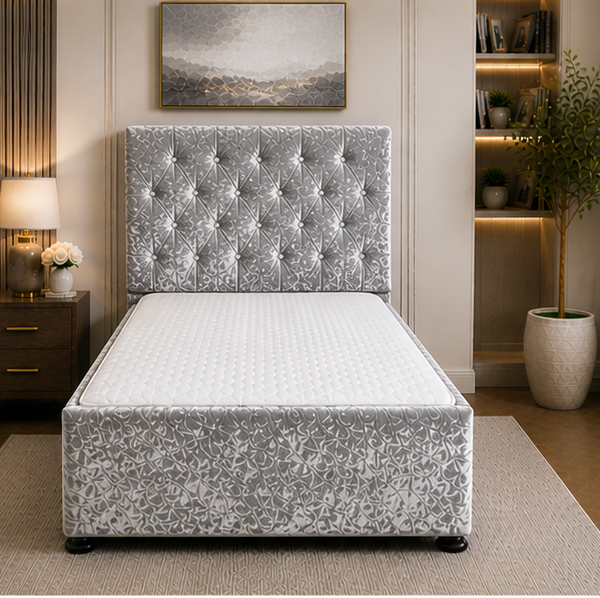 Compact Single Ottoman Bed with Storage Frame