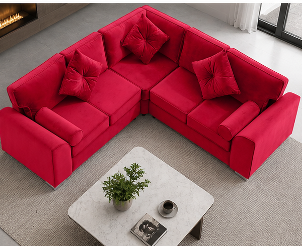 Elegant Dylan 5 Seater Corner Sofa – Contemporary Interior Style