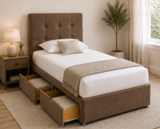 Durable Single Size Divan Bed Frame – Modern Bedroom Collection