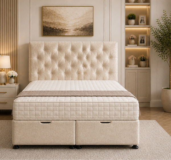 Luxury Double Ottoman Storage Bed