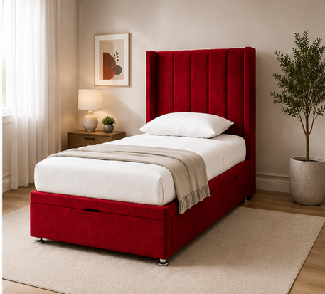 Modern Living Winged Bed - Royal Style Panel Single Bed