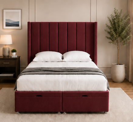 Premium Winged Headboard Bed - Luxury Haven Wingback Bed