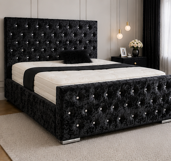 Florida Black King Size Bed with Modern Design