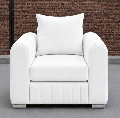Modern 1 Seater Sofa - White 1 Seater Sofa