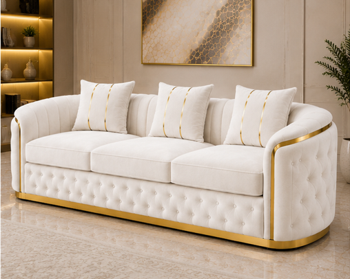 Stylish Soft Upholstery Sofa - 3-Seater Sofa – Modern Premium Designer Sofa - Sofa 3 Seater