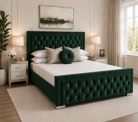 King Size Bed – Hilton King Size Bed – Beige Comfortable Modern Bed