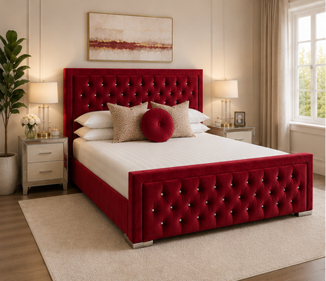 Hilton King Size Bed – Red Premium Comfort Bed – Luxury Bedroom