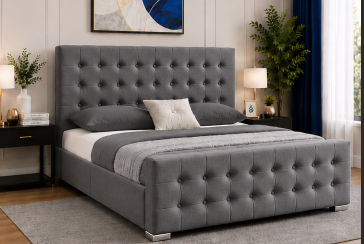 Florida Modern Fabric King Size Bed Frame