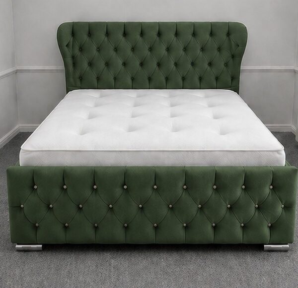 Oxford Wingback Double Bed Frame - Oxford Wingback Bed