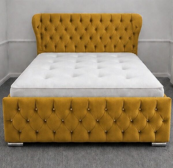 Oxford Wingback Classic King Bed Frame Oxford Wingback New