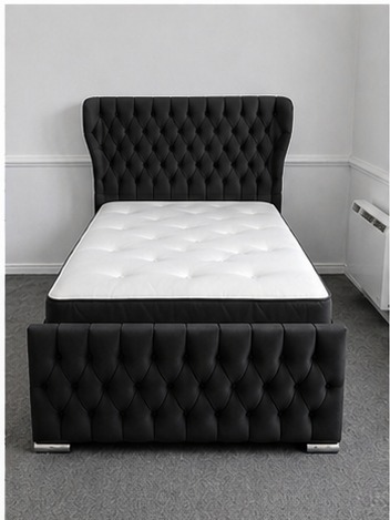 Oxford Wingback Premium Upholstered Single Bed