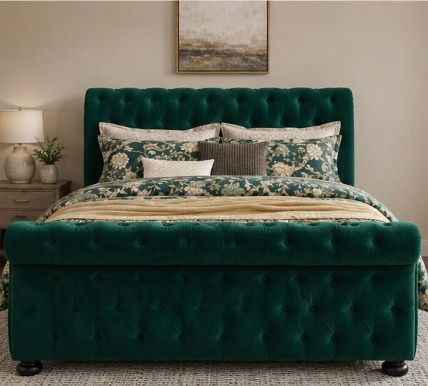 Sleigh King Size Bed Frame – Durable & Stylish