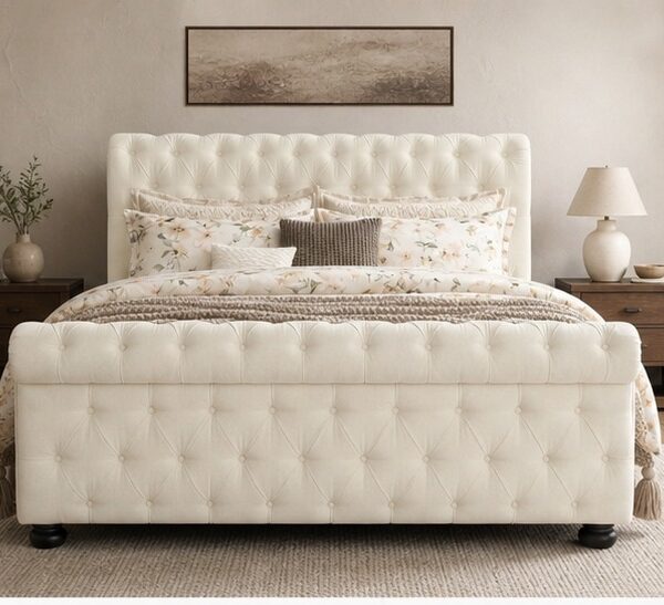 Sleigh Double Bed Frame – Durable & Stylish