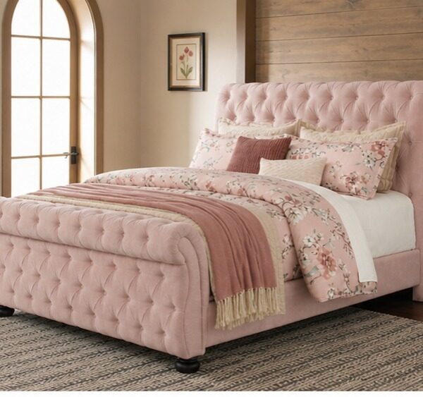 Sleigh King Size Bed Frame – Classic Curved Design