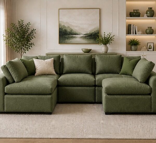 U Shape 6 Seater Sofa – Contemporary Design for Large Spaces