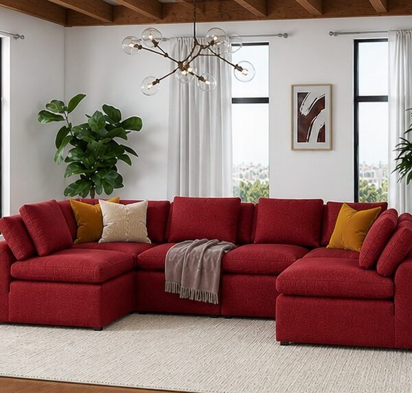 Luxury 6 Seater U Shape Sofa – Perfect for Open Spaces