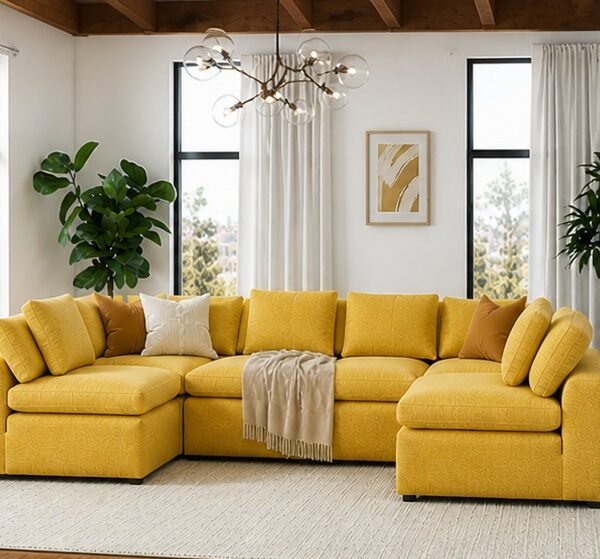 Spacious U Shape Sofa – Perfect for Family Rooms