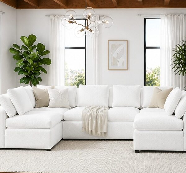 Elegant Modern Corner Seatin – 6 Seater Sofa - Sofa U Shape