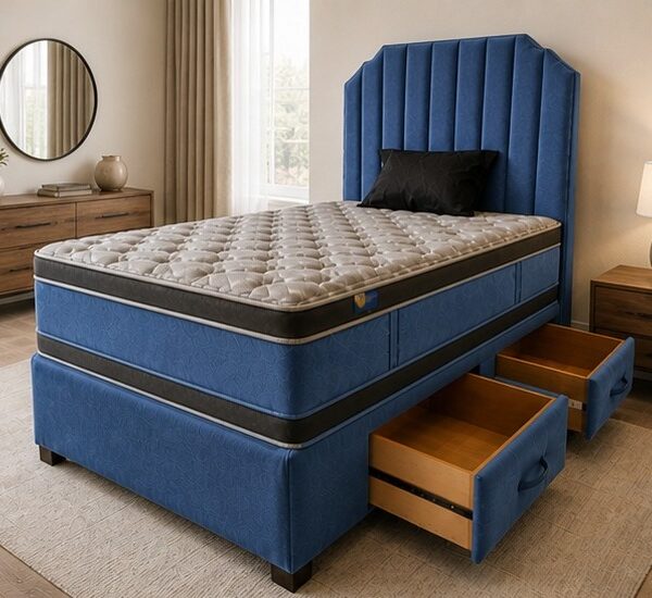 Double Divan Bed with 4 Drawer Storage