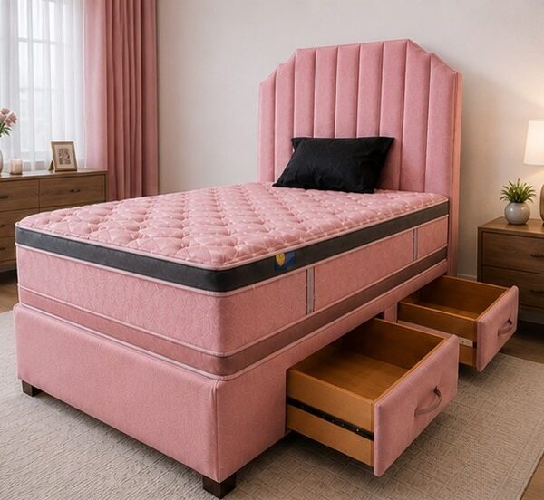 Double Divan Bed Base with Storage Features