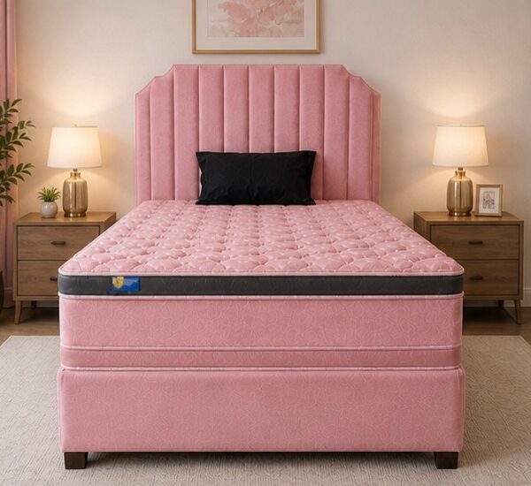 Upholstered King Size Divan Bed with or without Mattress