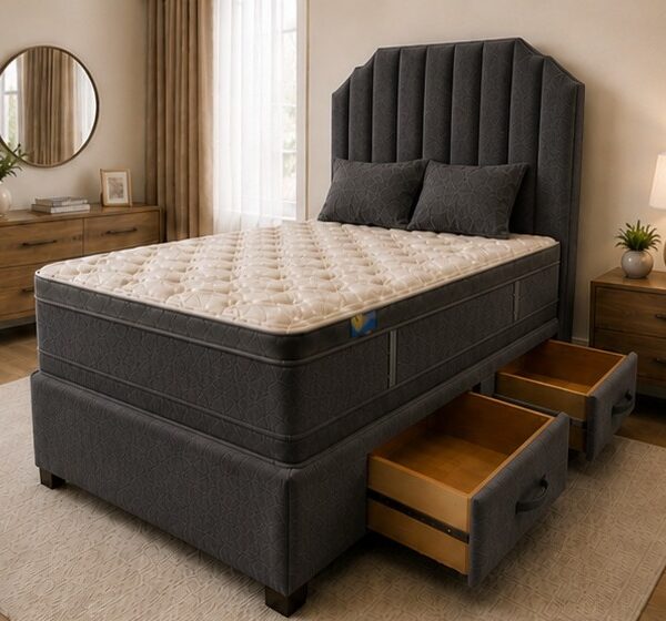 Double Divan Bed Base with Smart Storage