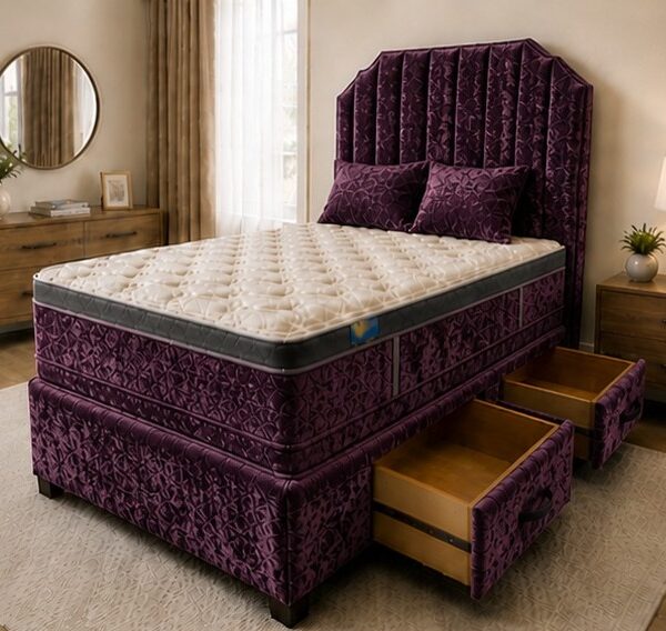 Double Divan Bed with Strong Frame - Bed Base with Modern