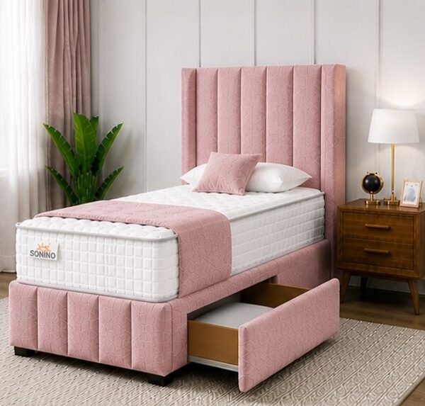 Single Divan Bed with Modern Storage Solution