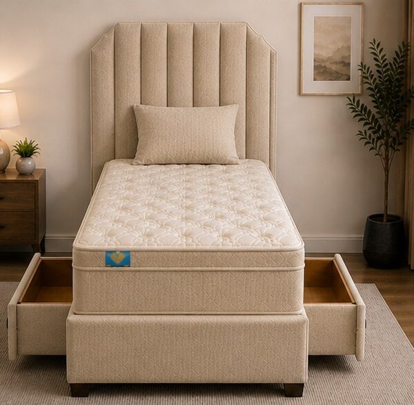 Single Divan Bed Luxury Upholstered - Bedroom Single Divan Bed with Drawers