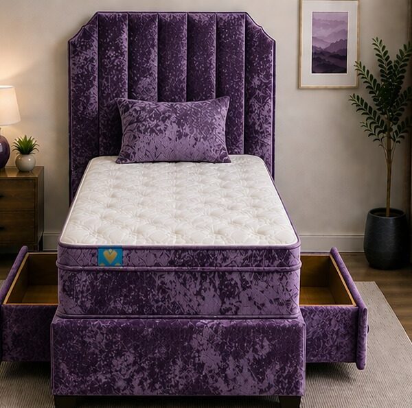 Single Divan Bed with Modern Storage Solution