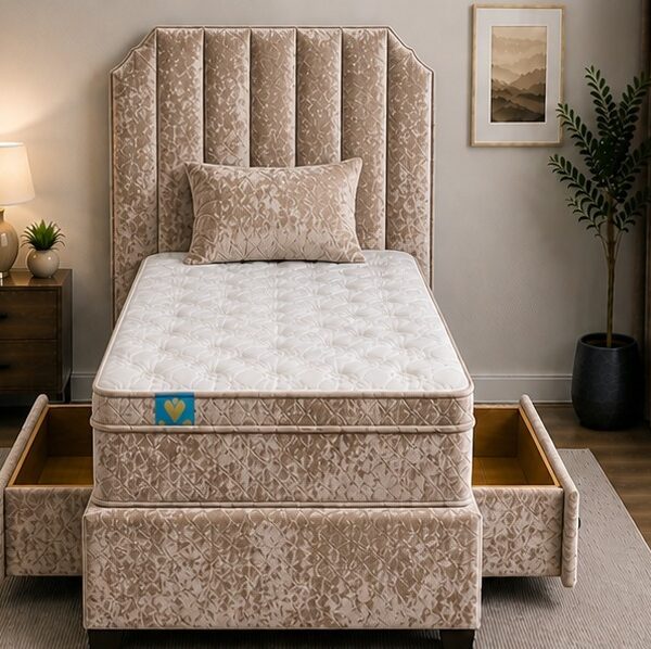 Single Divan Bed with Premium Comfort - Single Bed