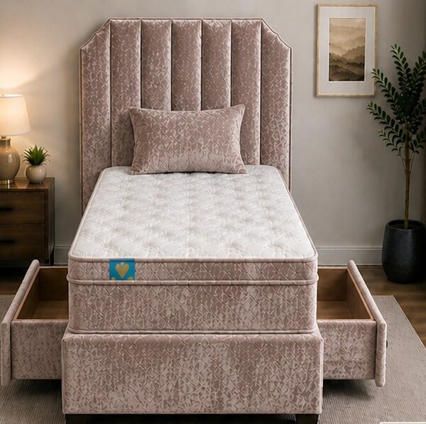 Single Divan Bed with Stylish Storage