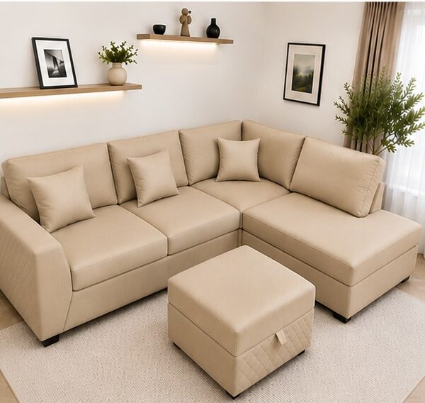 Dylan Luxury 4-Seater Leather Sofa with Deep Cushions