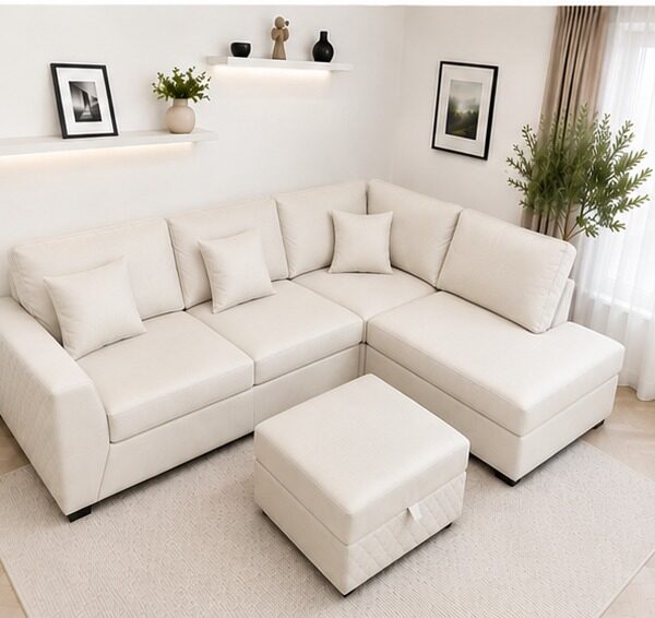 Dylan 4-Seater Genuine Leather Sofa – Modern Luxury Couch
