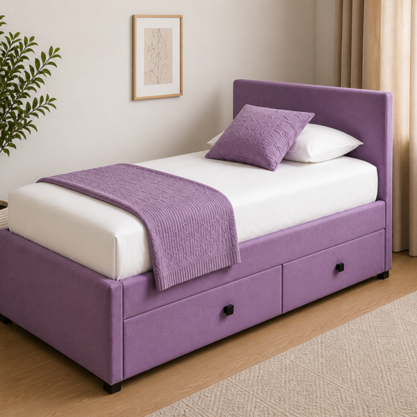 Single Divan Bed with 2 Storage Drawers