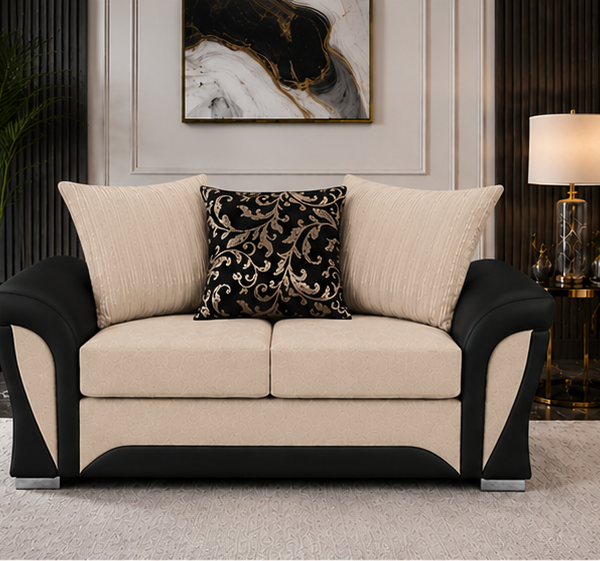 Shannon 2 Seater Beige Sofa - Space-Saving Style & Comfort