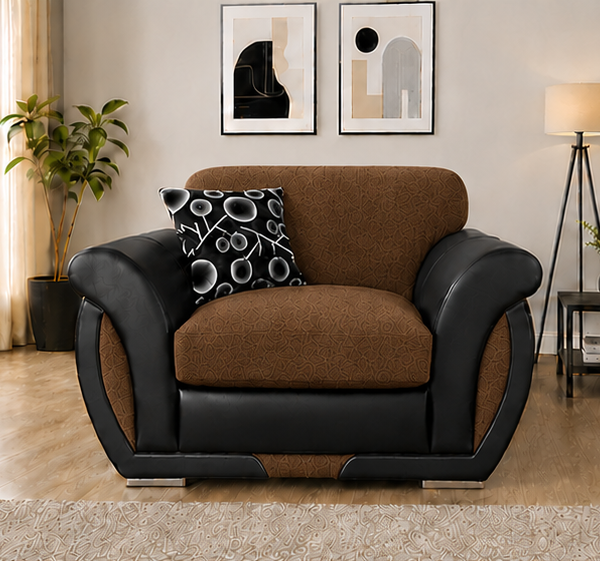 Shannon One Seater Brown Sofa | Cozy Comfort Meets Contemporary Design