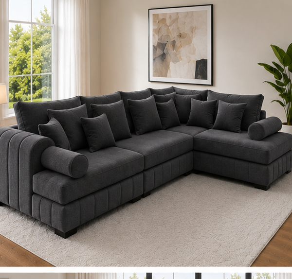 Lilly L- shape corner sofa ,Lilly 4 seater sofa