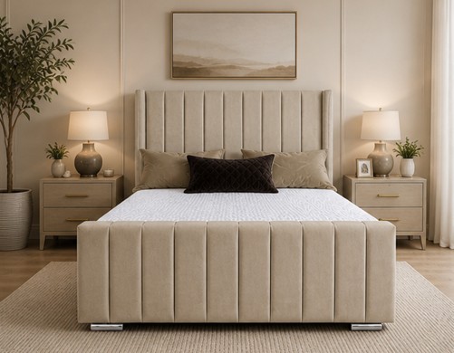 Panel Super King Size Bed – Modern Luxury Bed Frame - Panel Bed