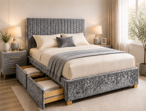 Premium Quality Divan King Size Bed - Bed with Drawers